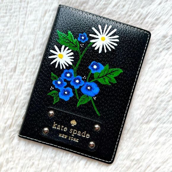 kate spade Handbags - Kate Spade Hand-Painted Leather Floral Wessesley Passport Cover